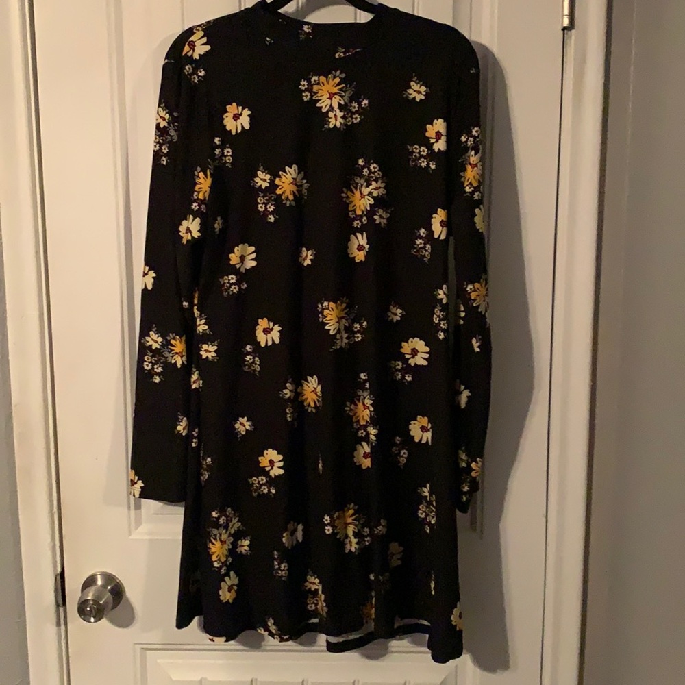 Floral long sleeve t shirt dress